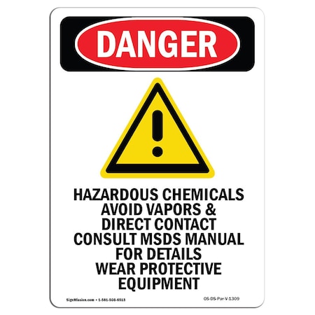 OSHA Danger, 18 Height, 24 Width, Rigid Plastic